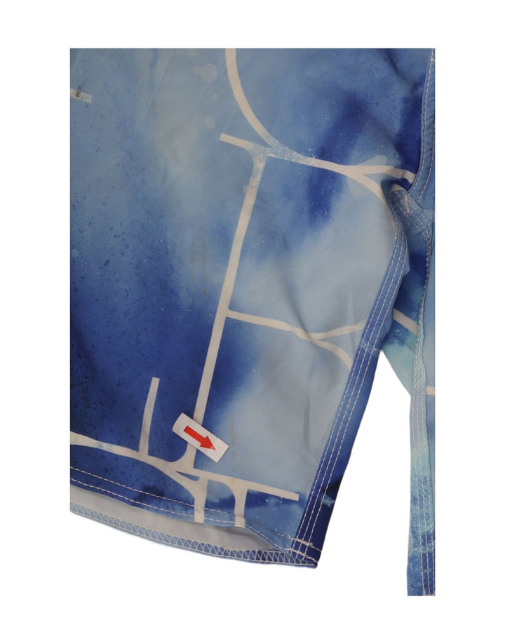 Rip Curl Herren-Badeshorts mit abstraktem Muster und grafischer Grafik, Größe L, Blau