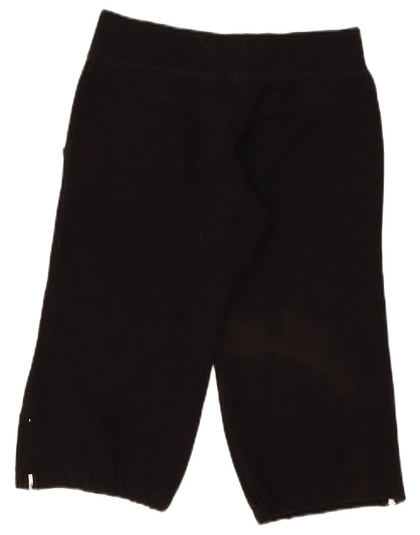 Puma Damen Bermuda Sport Shorts UK 8 Small Schwarz Baumwolle