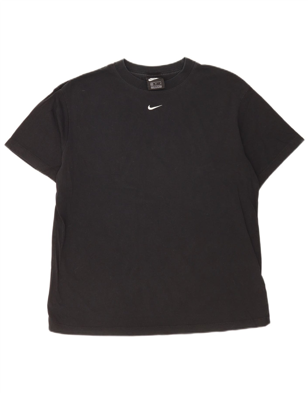 Nike Herren T-Shirt Top Medium Schwarz Baumwolle