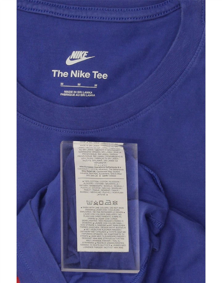 NIKE Mens Graphic T-Shirt Top Medium Purple Cotton