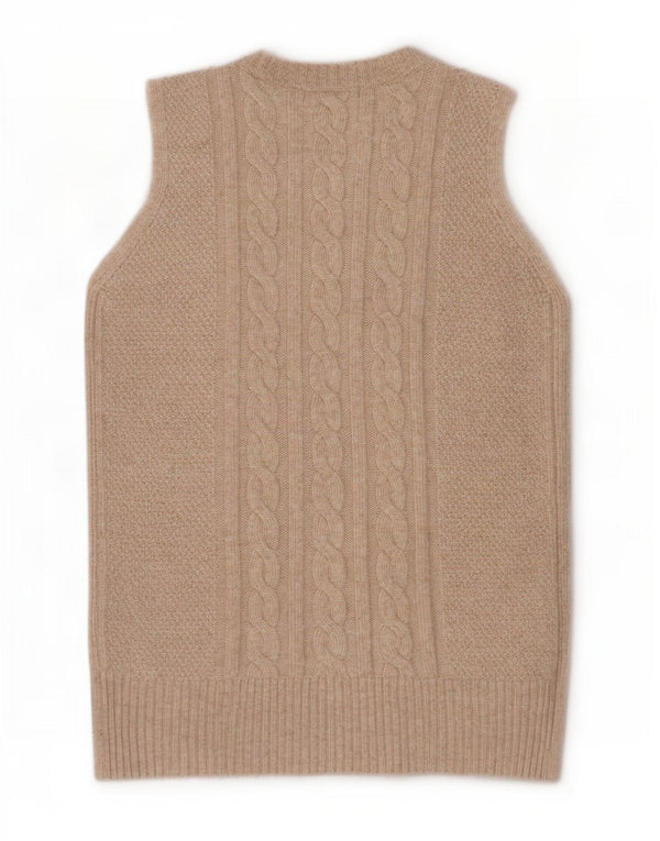 Marks & Spencer Damen Weste Tank Top UK 14 Medium Beige Polyester
