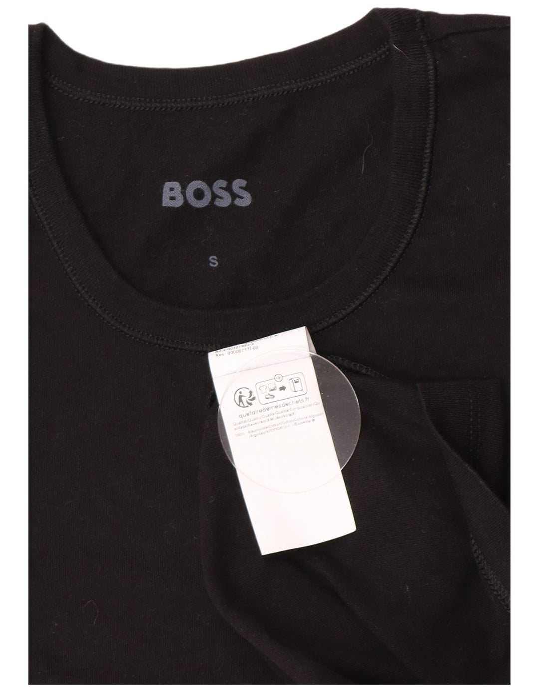 Hugo Boss Herren T-Shirt Top Small Schwarz Baumwolle
