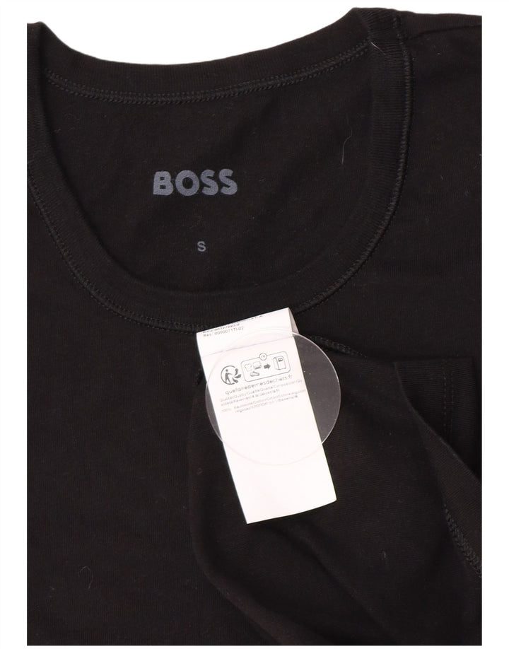 Hugo Boss Herren T-Shirt Top Small Schwarz Baumwolle