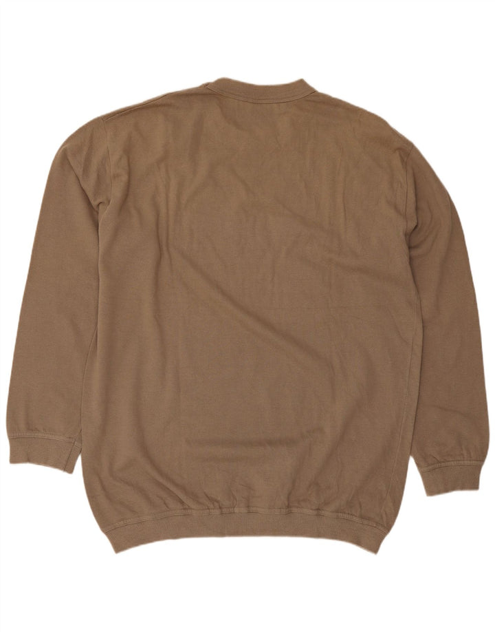 Fila Herren-Sweatshirt mit Grafik, groß, beige Baumwolle