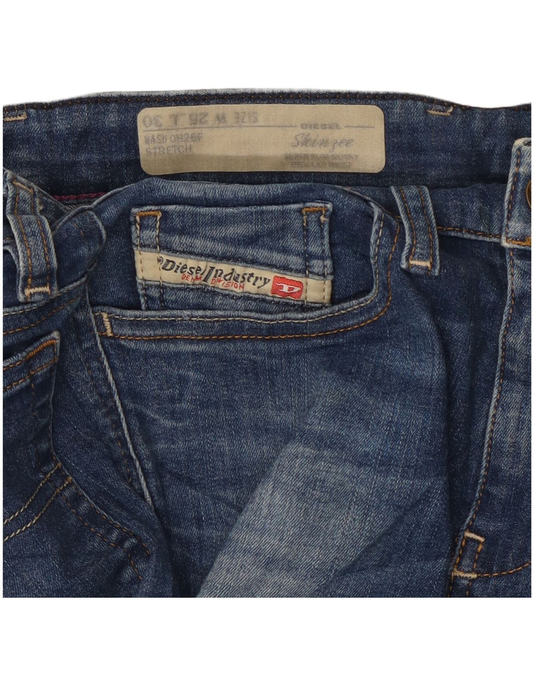 DIESEL Damen Skinzee Low Waist Super Slim Skinny Jeans W25 L27 Blau