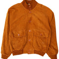 O'Kief Herren-Bomberjacke aus Wildleder mit lockerer Passform, IT 48, mittelbraunes Leder