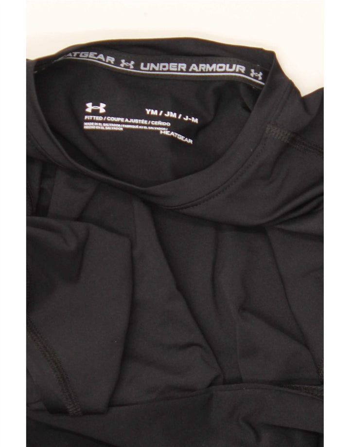 Under Armour Jungen Heat Gear Top Langarm 9–10 Jahre Medium Schwarz