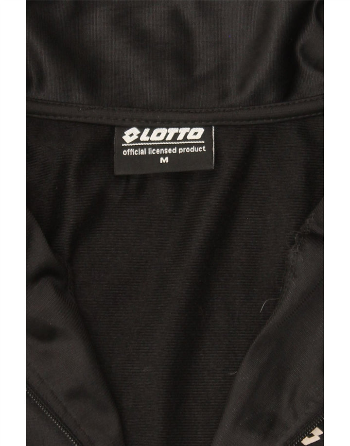 LOTTO Mens Tracksuit Top Jacket Medium Black Polyester Vintage Lotto and Second-Hand Lotto from Messina Hembry 