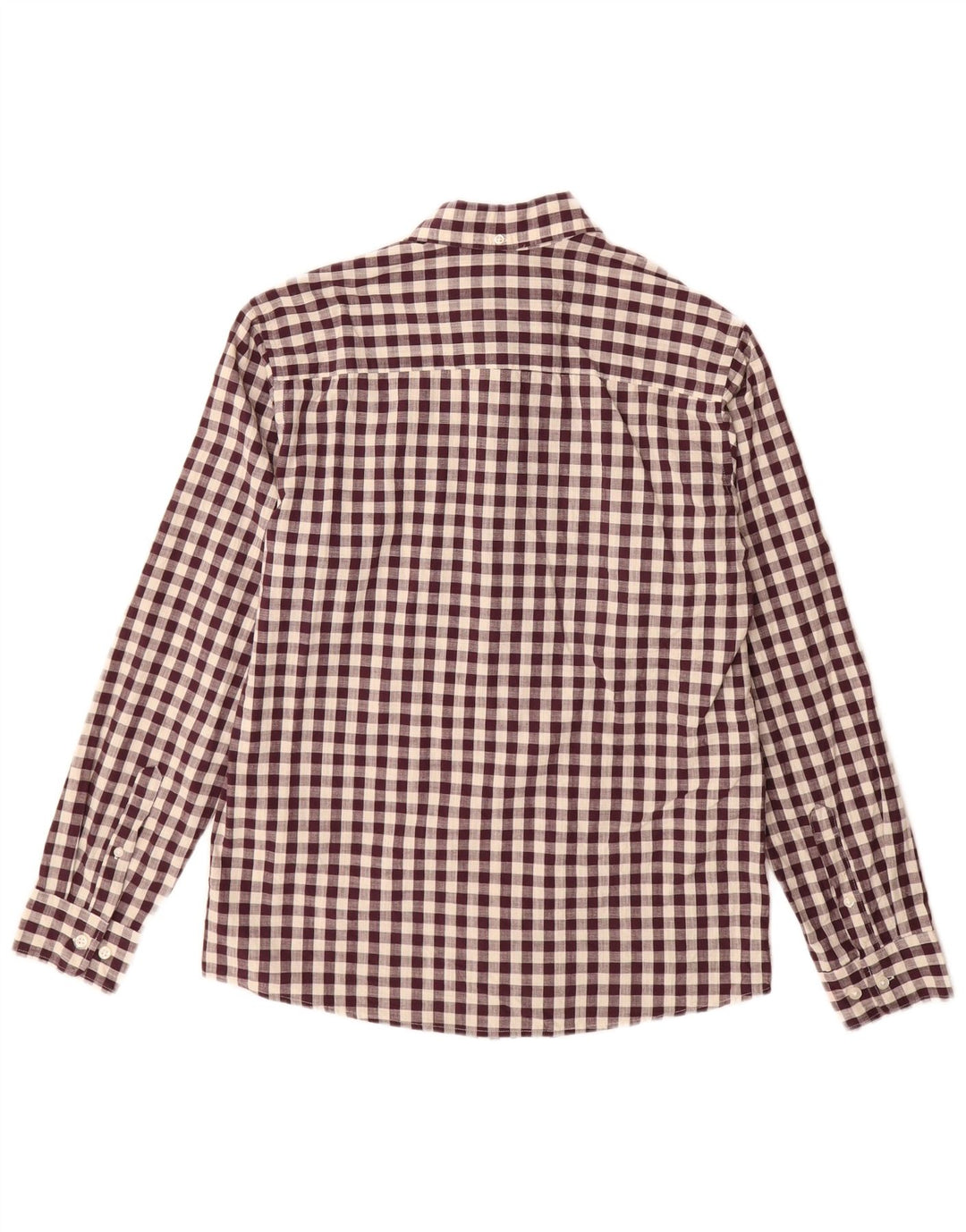 Jack & Jones Herren-Hemd, mittelgroß, Burgunderrot, Gingham-Baumwolle
