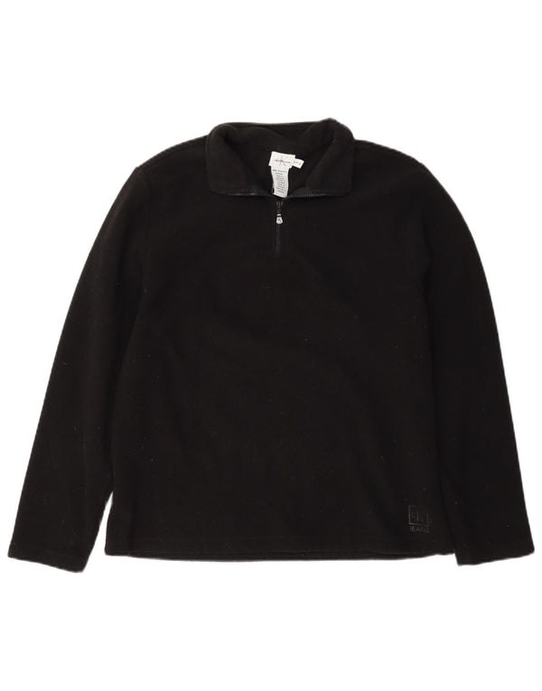 Calvin Klein Jeans Damen Übergroßer Fleecepullover UK 10 Small Schwarz