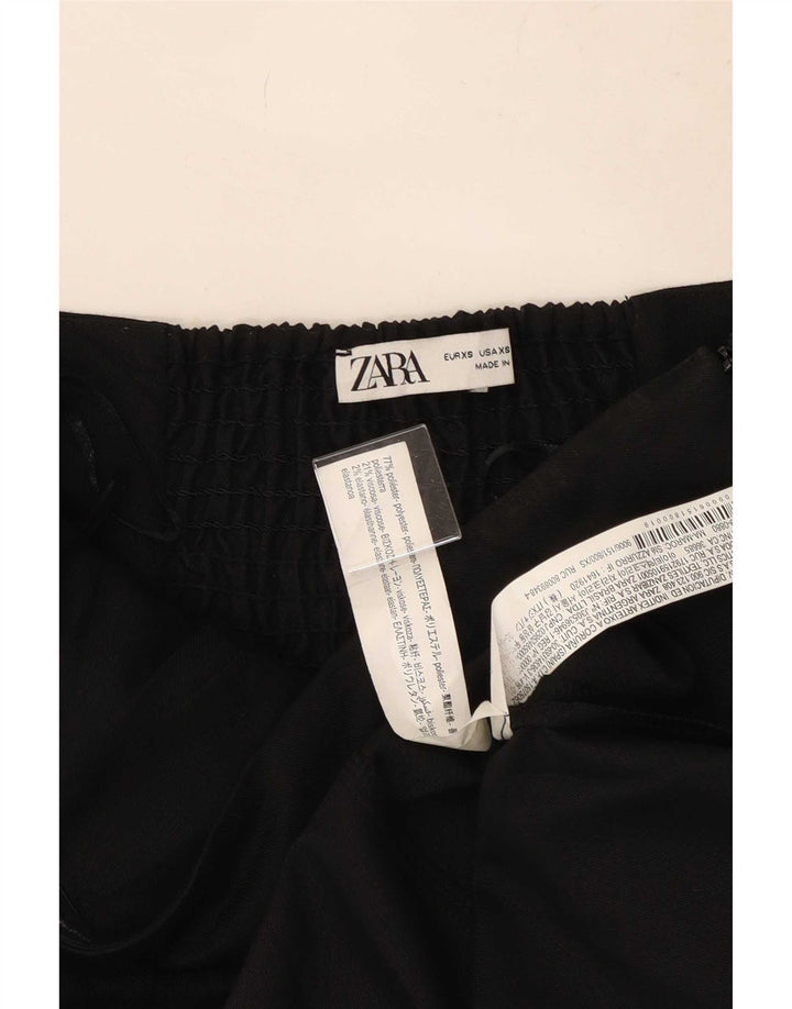Zara Damen Trägerloses Kleid UK 4 XS Schwarz Polyester