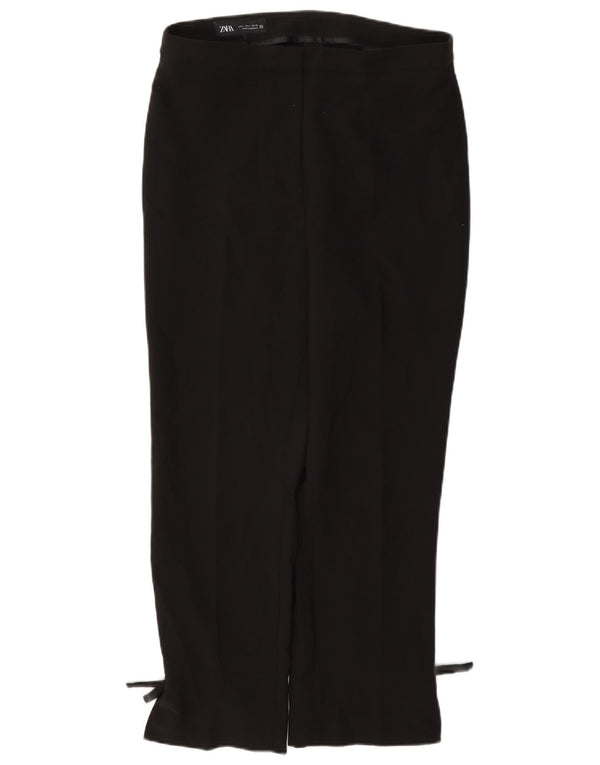 Gerade Damen-Freizeithose von Zara, Größe L, W30, L27, Schwarz, Polyester