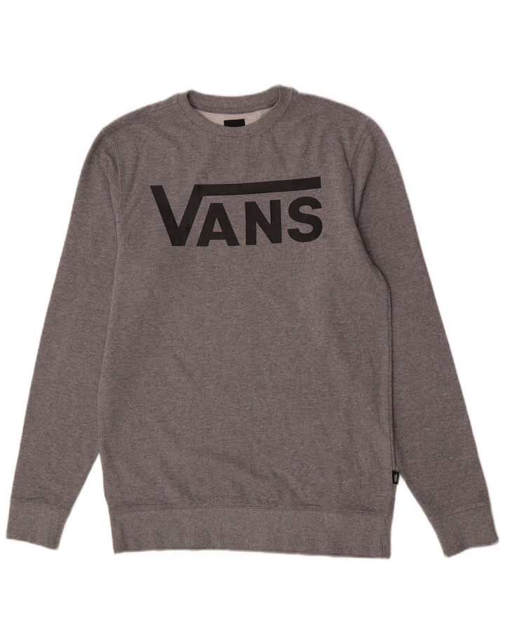 Vans Herren-Sweatshirt mit Grafik, Größe S, Grau, Baumwolle
