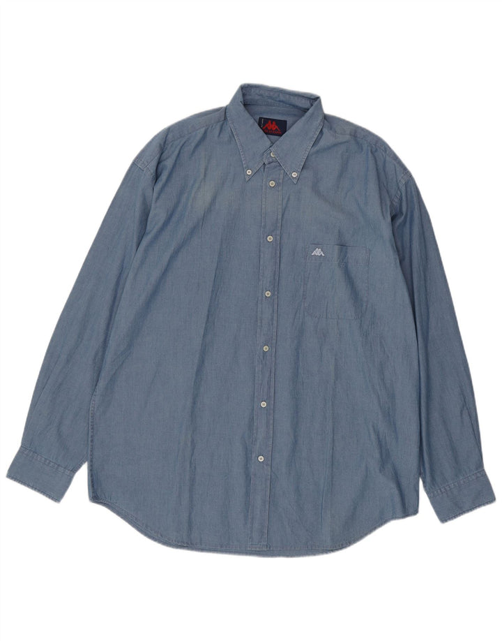 KAPPA Herrenhemd XL Blau Baumwolle