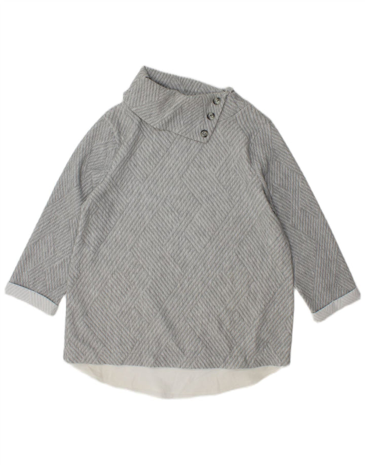Rollkragenpullover für Damen von Phase Eight, Gr. 12, mittelgrau, geometrisch