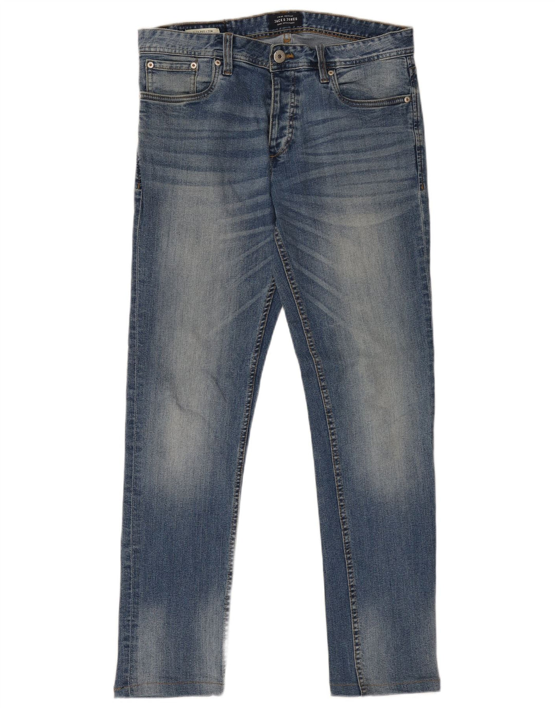JACK & JONES Herren Tim Slim Jeans W31 L31 Blaue Baumwolle