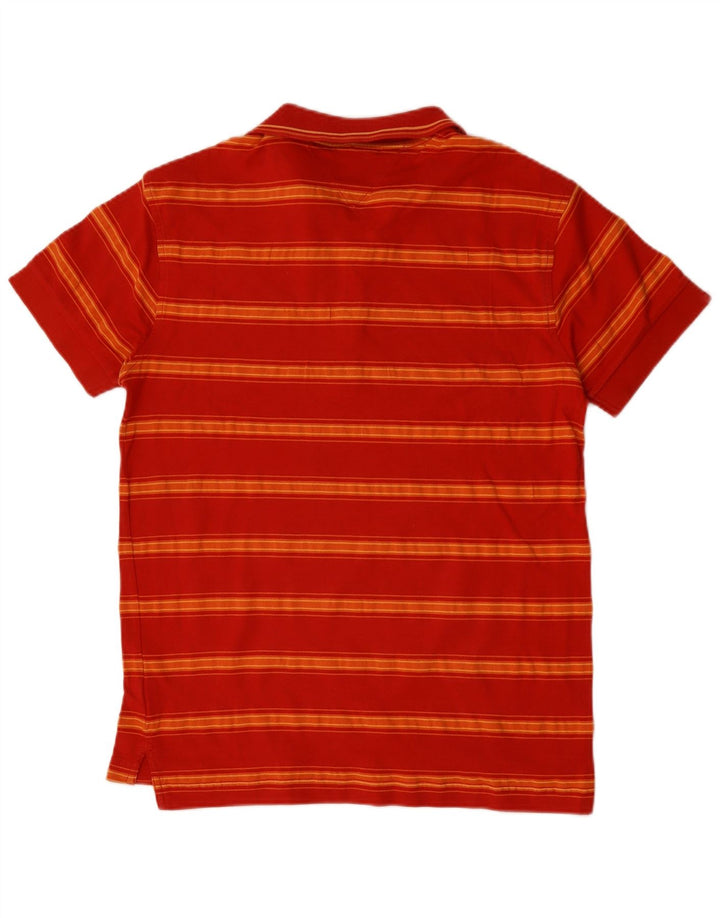 TOMMY HILFIGER Herren Poloshirt Große rot gestreifte Baumwolle