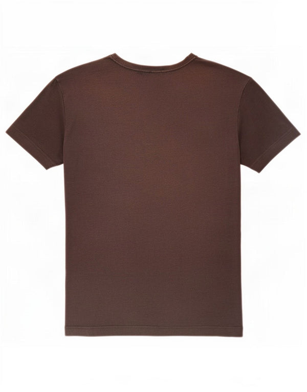 Calvin Klein Jeans Womens Graphic T-Shirt Top UK 10 Small Brown