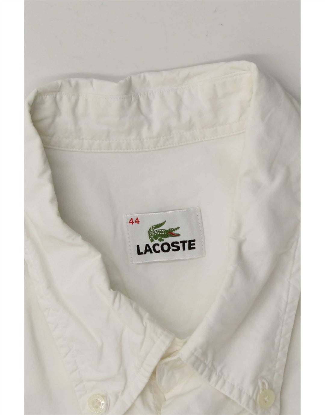 Lacoste Herren Kurzarmhemd Größe 44 XL Weiß