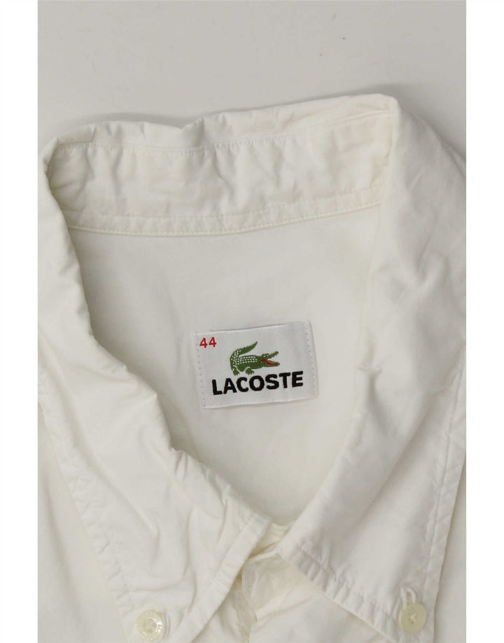 Lacoste Herren Kurzarmhemd Größe 44 XL Weiß
