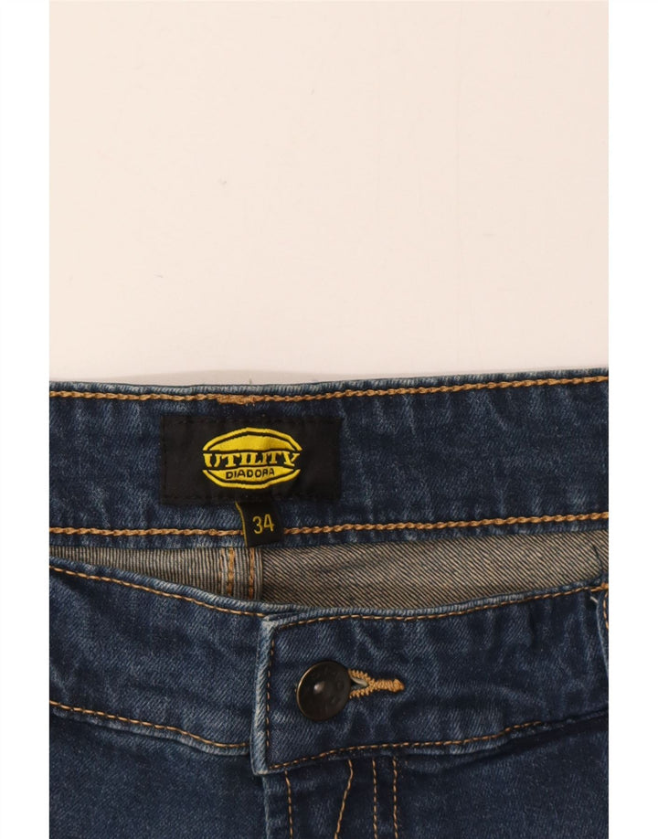 Diadora Herren Straight Jeans W34 L30 Blau