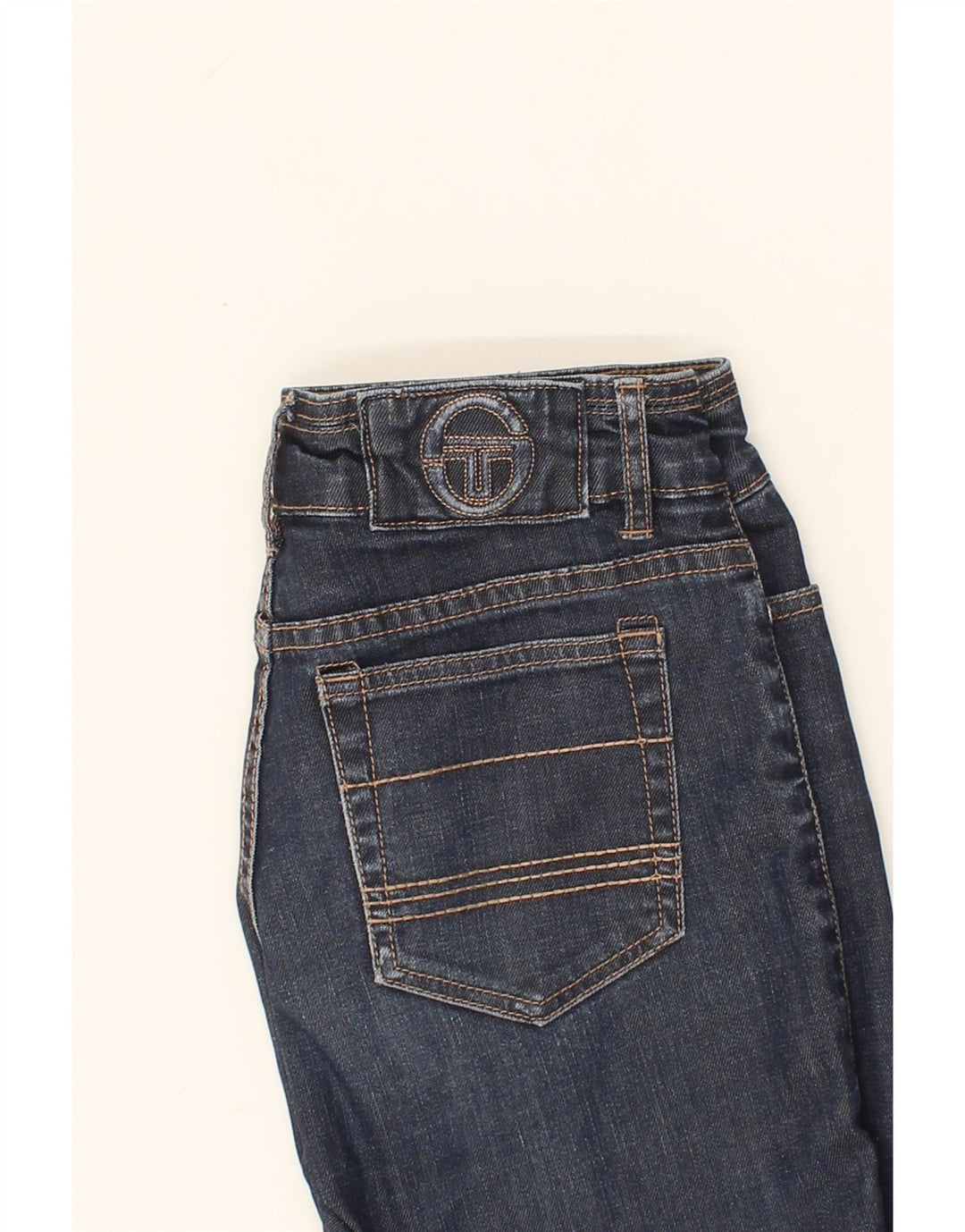 SERGIO TACCHINI Womens Slim Jeans W28 L30  Navy Blue Cotton Vintage Sergio Tacchini and Second-Hand Sergio Tacchini from Messina Hembry 