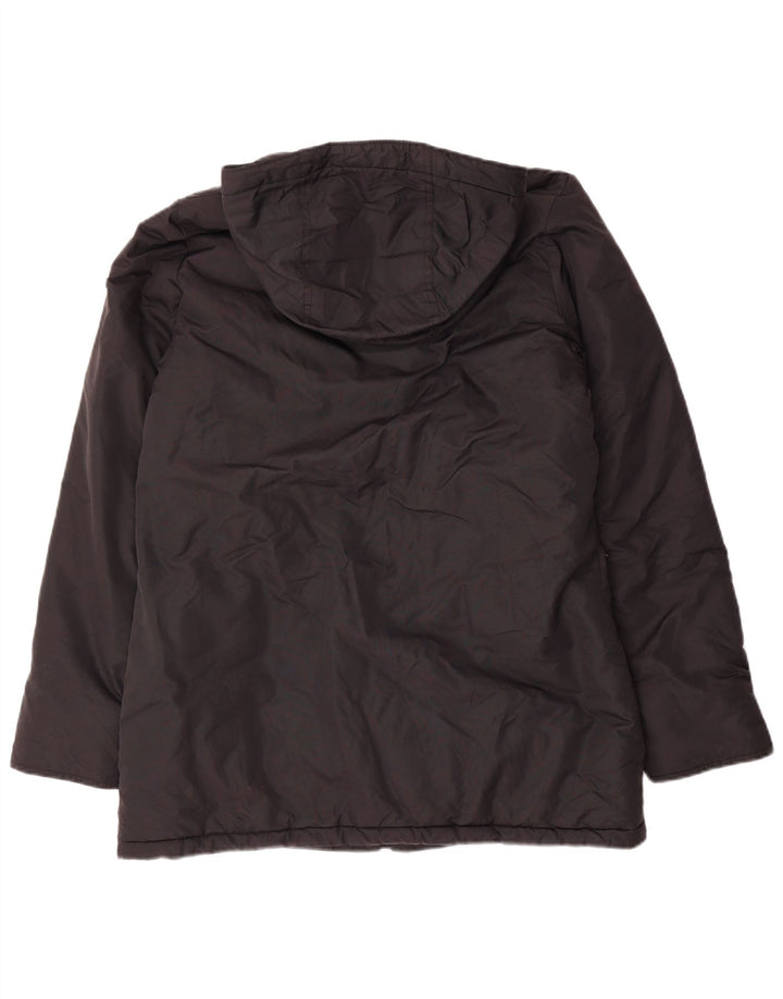 Brugi Damen Übergroße, gepolsterte Kapuzenjacke UK 10 Small Schwarz Polyester