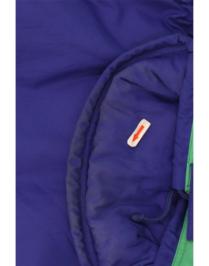Sergio Tacchini Herren-Skijacke mit Kapuze IT 54 2XL Blaues Colourblock-Polyamid