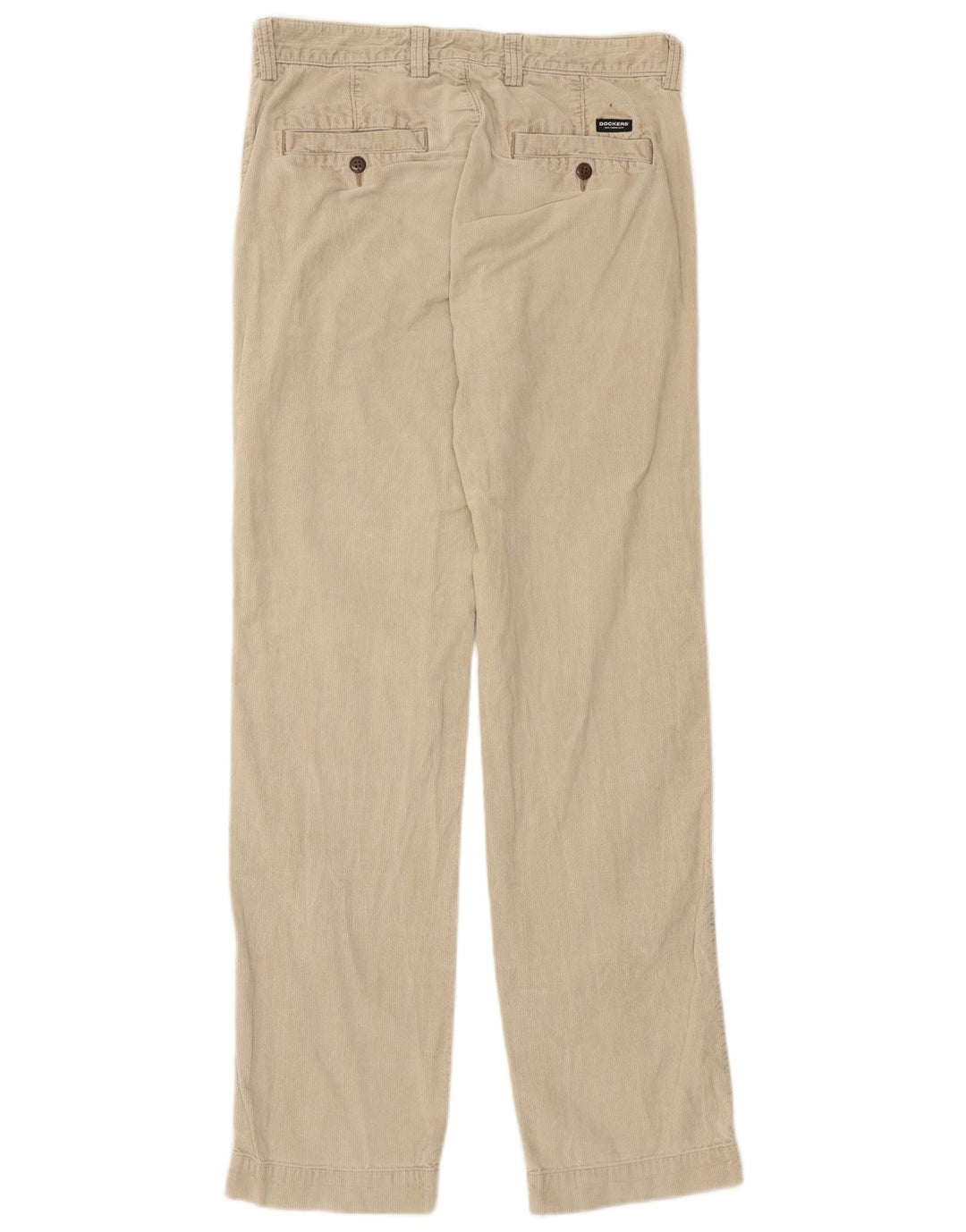 DOCKERS Mens Straight Corduroy Trousers W30 L32 Beige