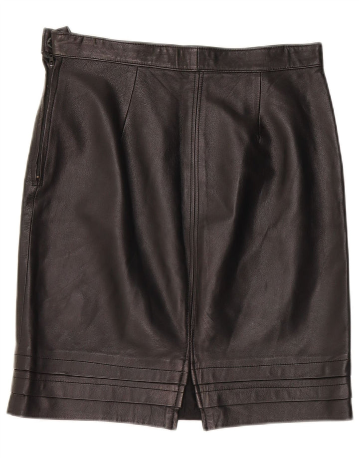 Vintage Damen Lederrock W28 Medium Schwarz