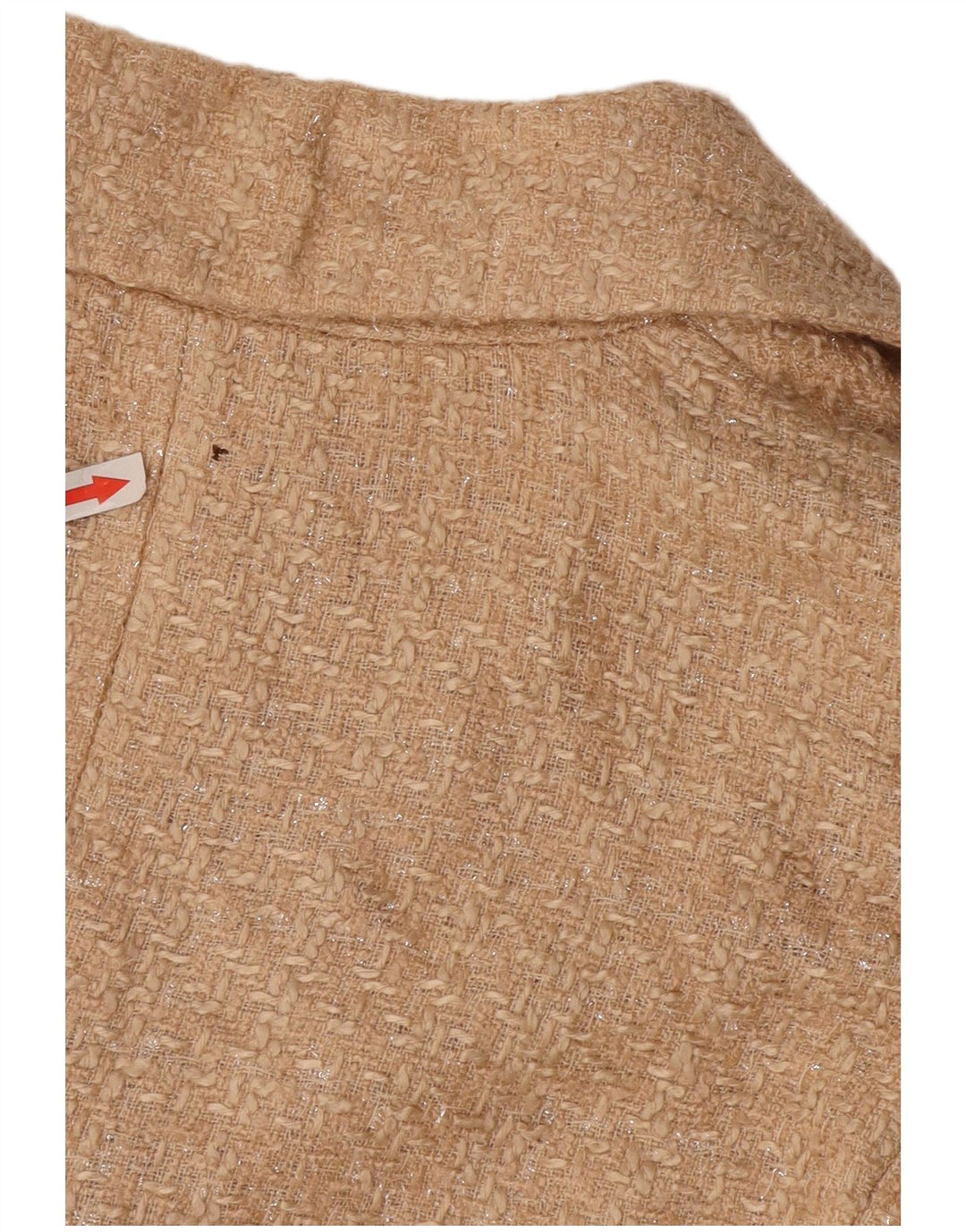 Liu Jo Damen Crop Blazer Jacke IT 44 Medium Beige Acryl
