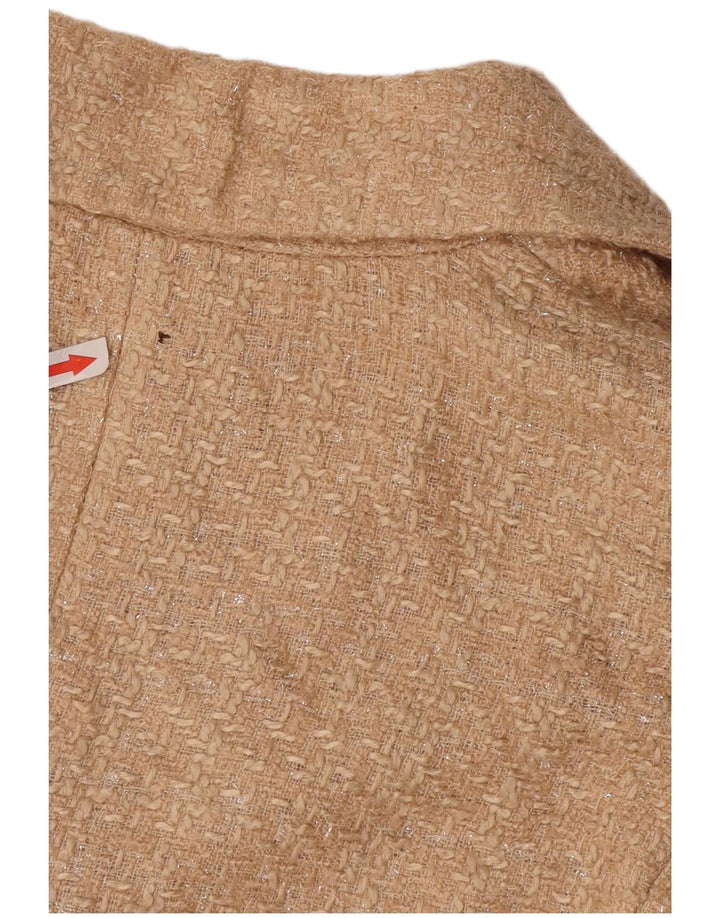Liu Jo Damen Crop Blazer Jacke IT 44 Medium Beige Acryl