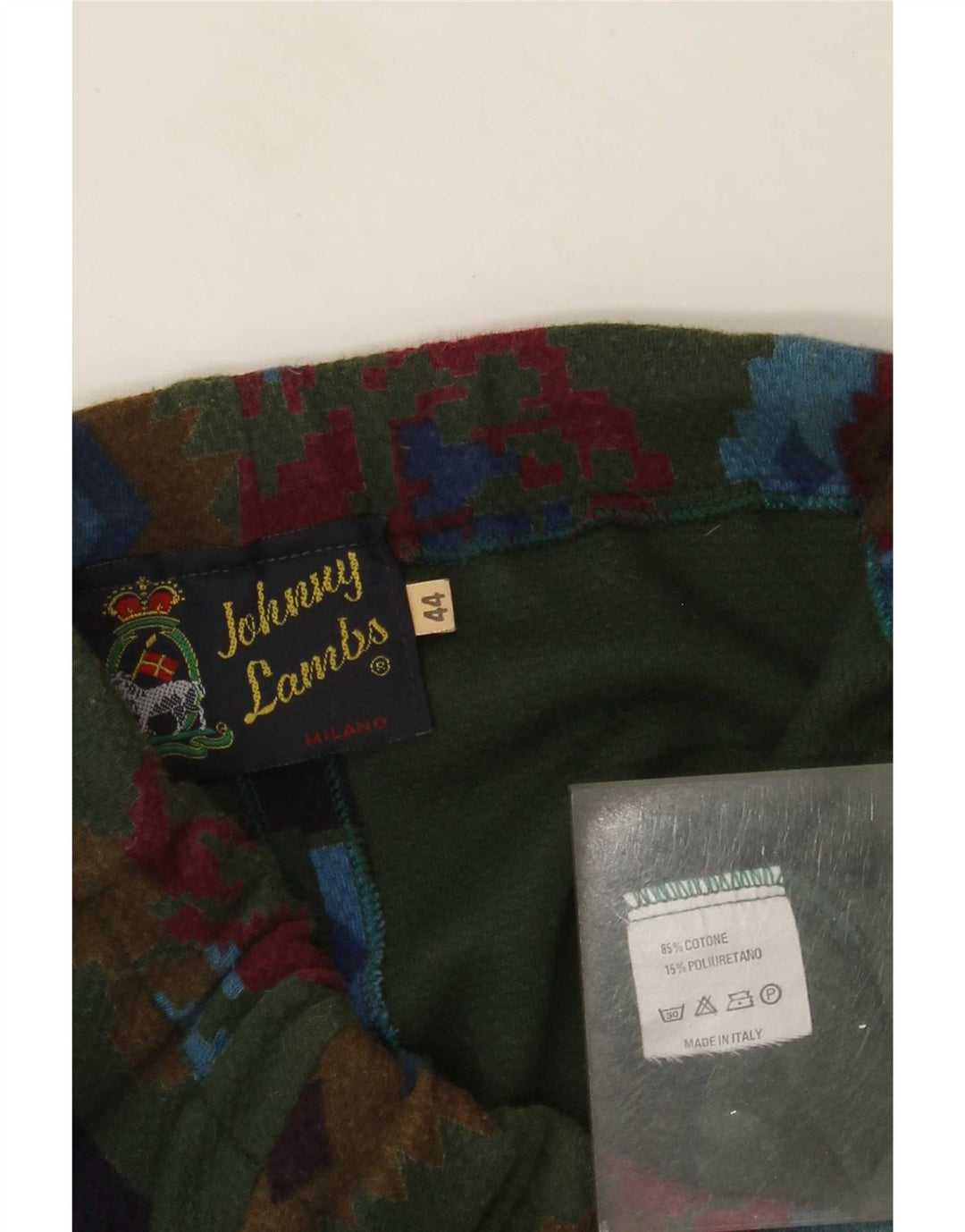 Johnny Lambs Damen Minirock IT 44 Medium W30 Grün Geometrisch Aztekisch