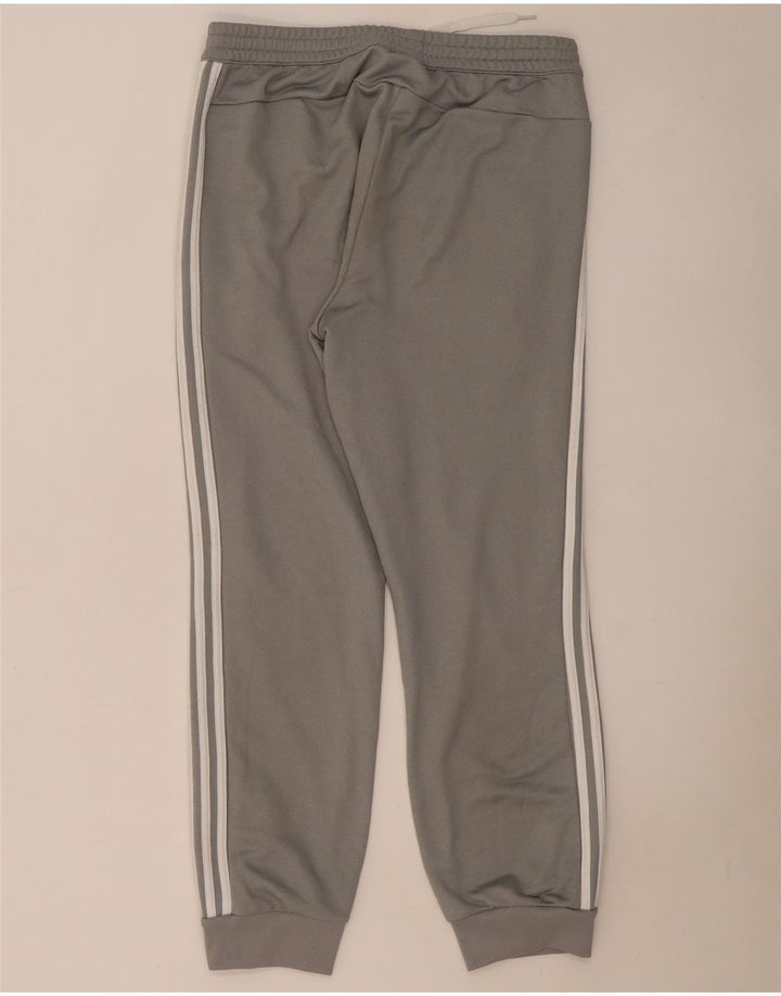 Adidas Herren-Trainingshose, Jogginghose, groß, grau, Polyester
