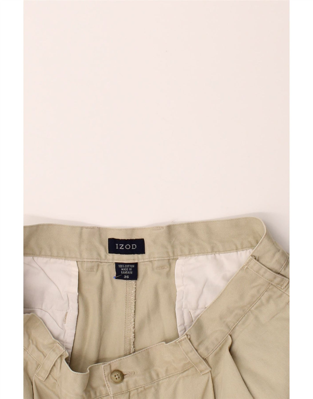 IZOD Mens Pegged Chino Shorts W36 Large  Beige Cotton Vintage Izod and Second-Hand Izod from Messina Hembry 