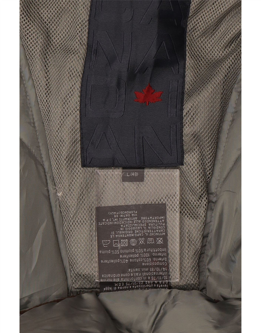 CANADIAN Wattierter Damenmantel mit Kapuze, UK 16, Größe L, braun, Polyester