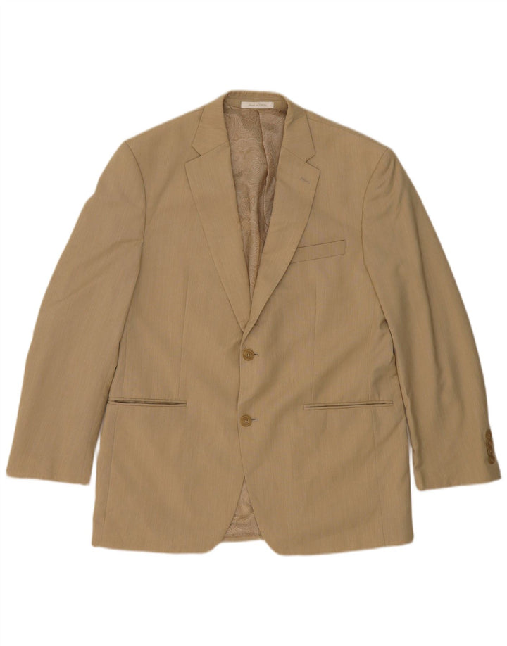Chaps Herren-Blazer mit 2 Knöpfen, UK 40, Größe L, Beige, Polyester