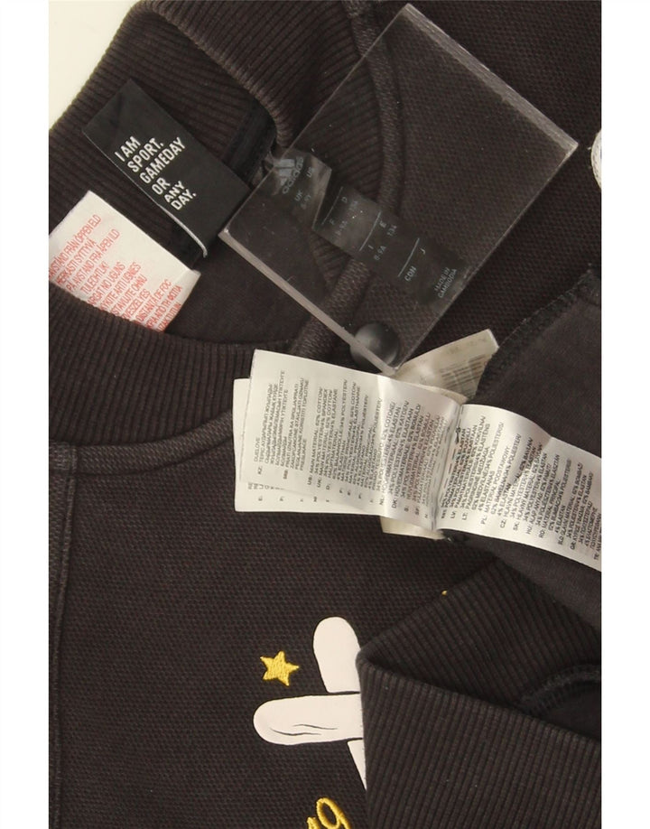 Adidas Jungen Grafik-Trainingsanzug-Top-Jacke, 8–9 Jahre, schwarze Farbblock-Baumwolle