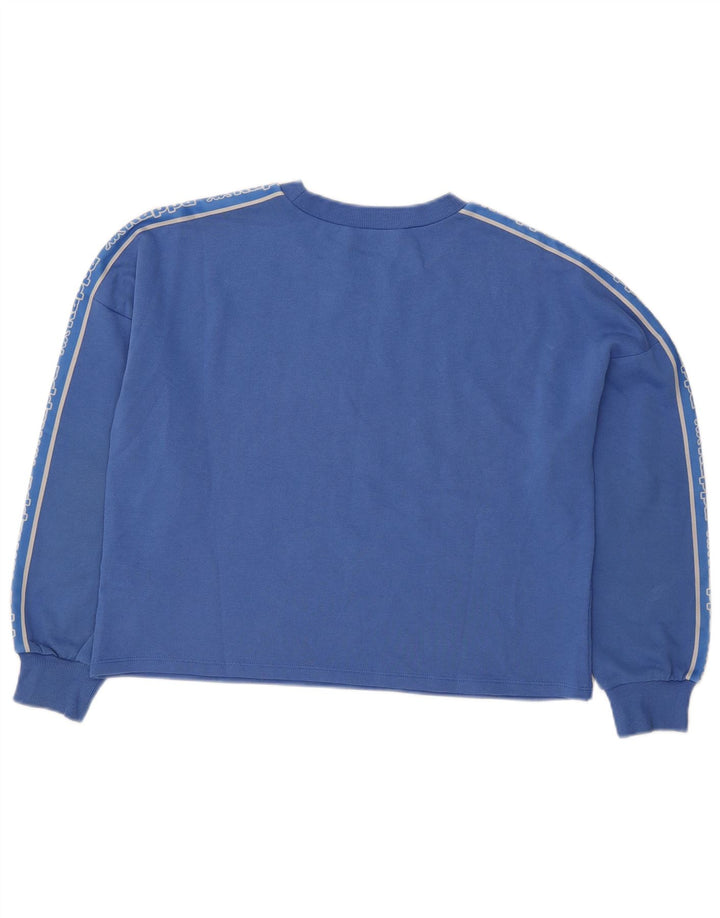 Kappa Damen Tezenis Graphic Oversized Sweatshirt Pullover UK 14 Mittelblau
