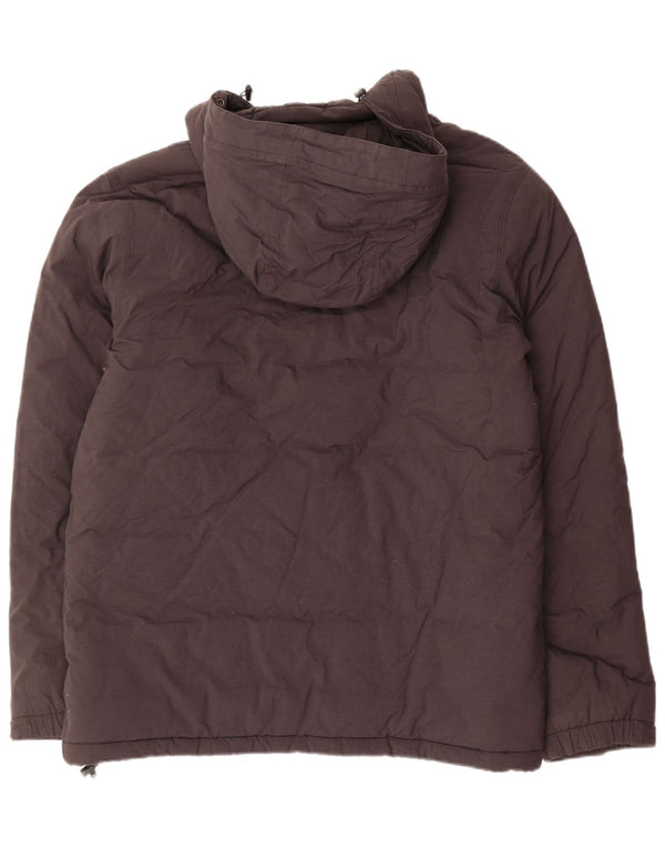 Vans Mens Hooded Padded Jacket UK 40 Large Grey Nylon