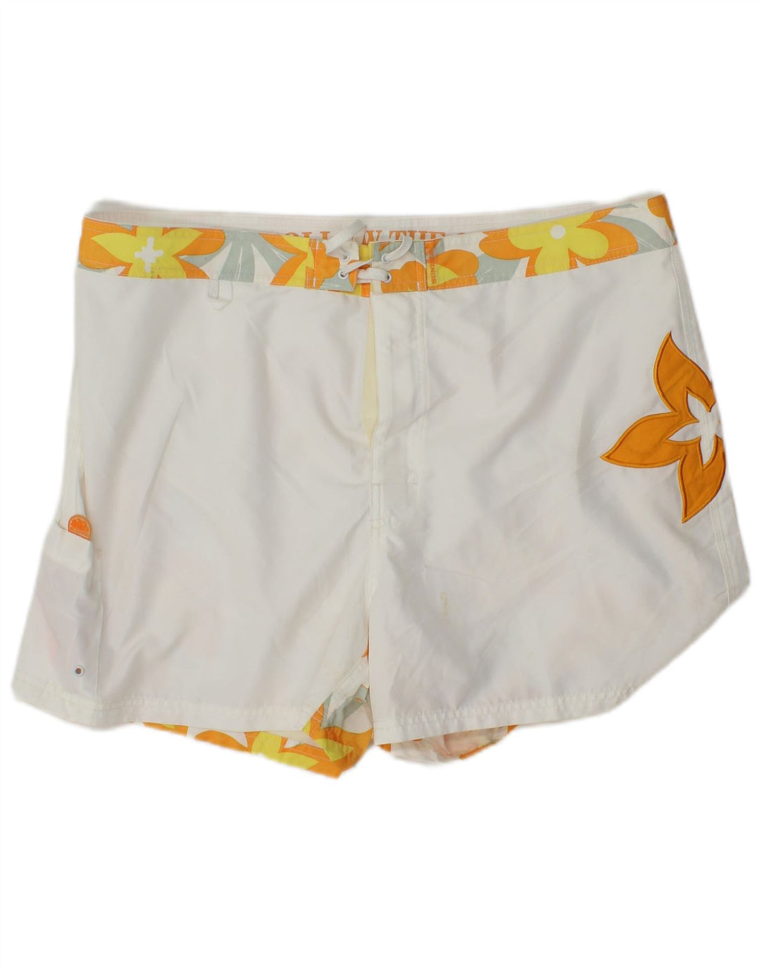 Sundek Herren-Bademode mit Grafik, XL, Weiß, Blumenmuster, Polyester