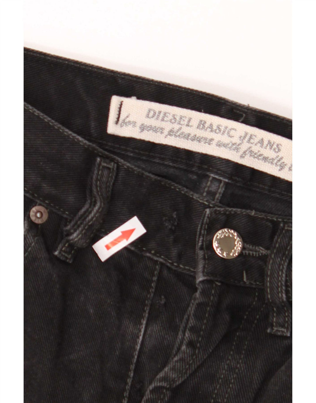 Diesel Herren Zathan Straight Jeans W29 L32 Schwarze Baumwolle