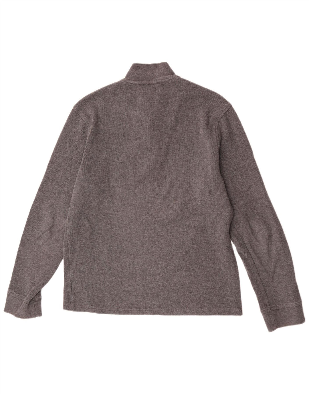 Calvin Klein Herren-Sweatshirt mit Reißverschluss am Hals, kleine graue Baumwolle