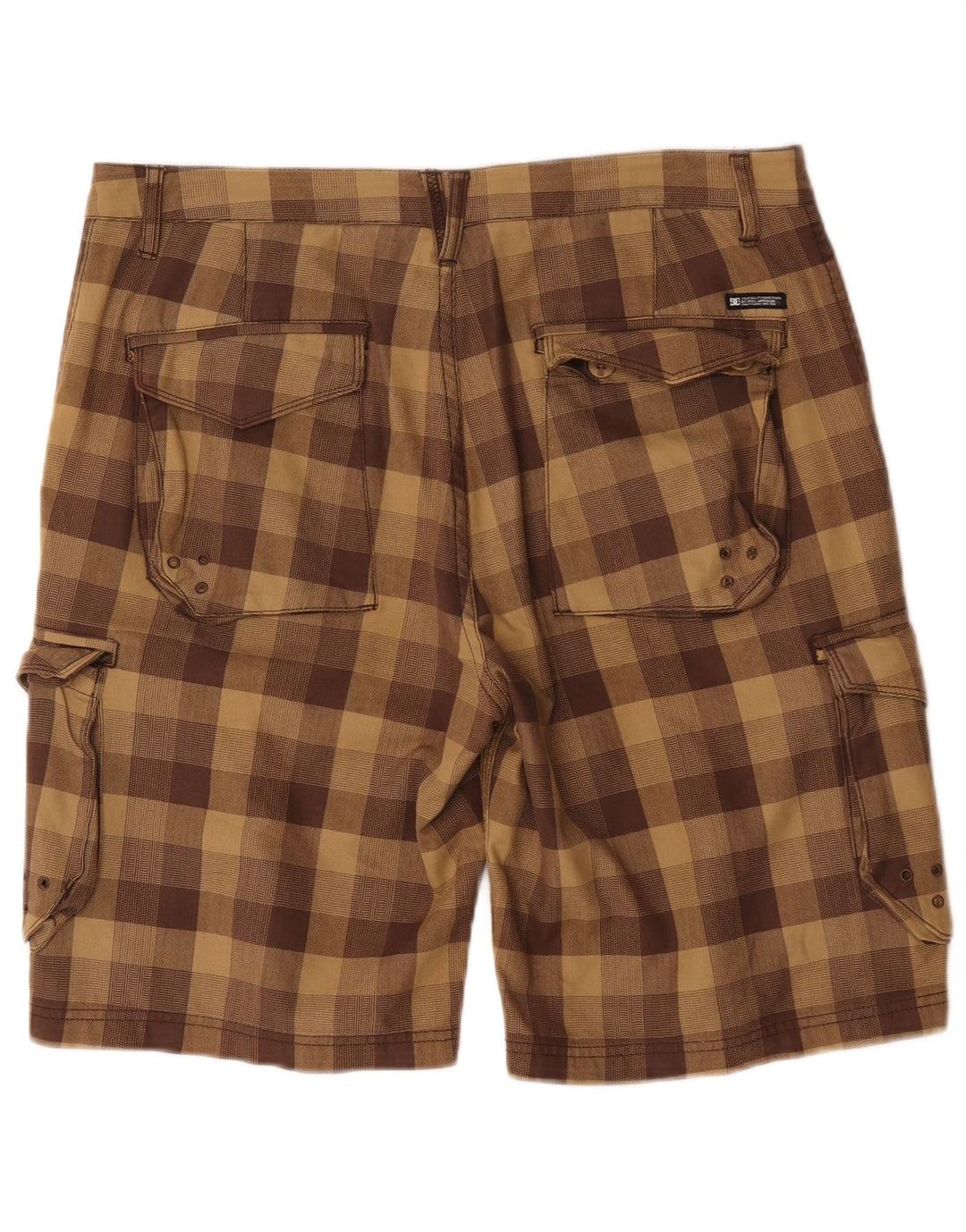 DC Herren-Cargoshorts W34, groß, braun kariert, Baumwolle