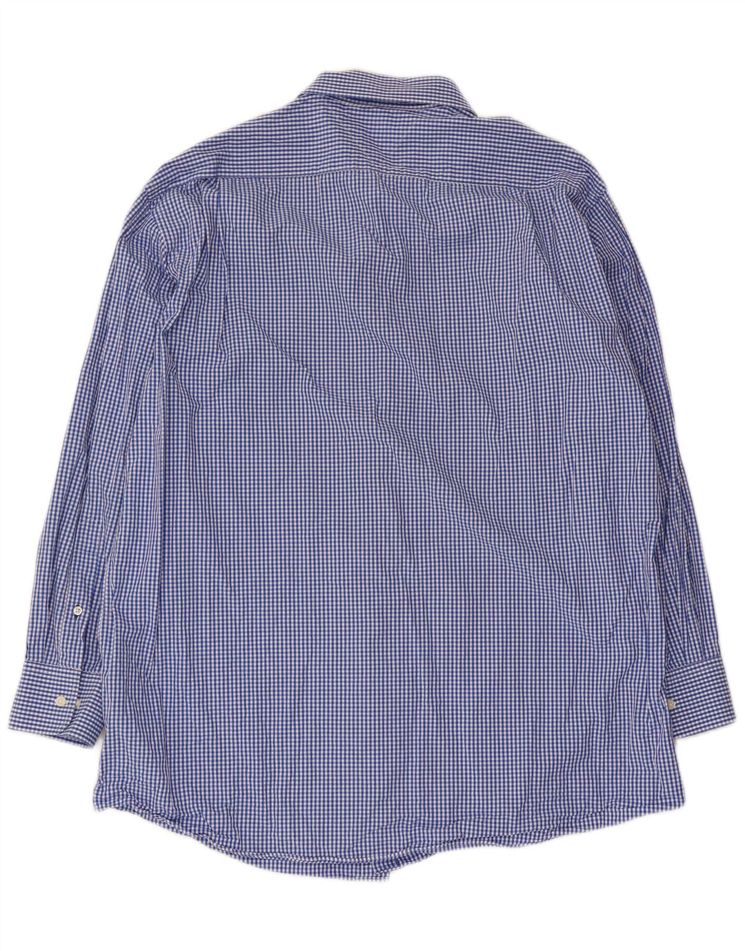 Tommy Hilfiger Herren-Hemd mit normaler Passform, Größe 16 1/2, großes blaues Gingham
