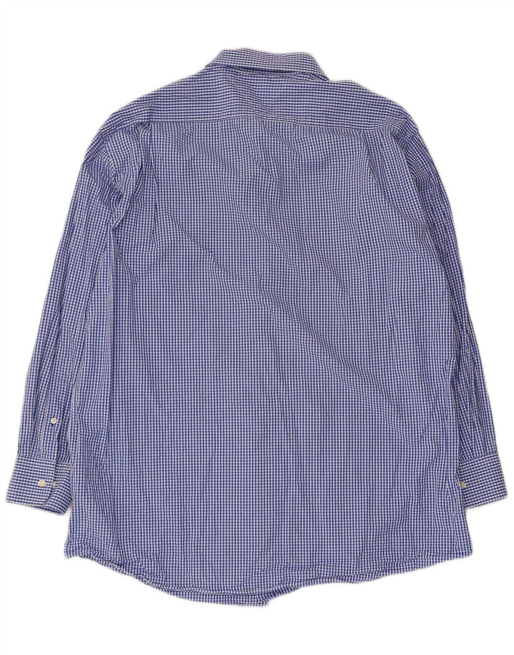Tommy Hilfiger Herren-Hemd mit normaler Passform, Größe 16 1/2, großes blaues Gingham