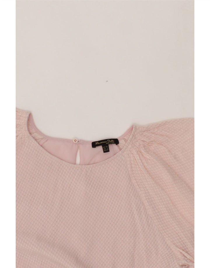 MASSIMO DUTTI Womens Blouse Top IT 38 XS Pink Argyle/Diamond Vintage Massimo Dutti and Second-Hand Massimo Dutti from Messina Hembry 