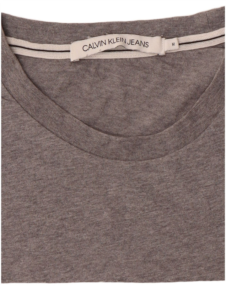 Calvin Klein Jeans Herren-T-Shirt mit Grafik, Mittelgrau, Farbblock