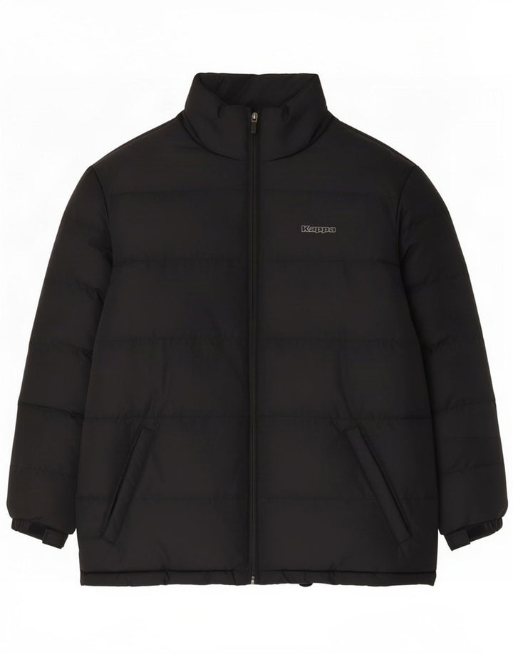 Kappa Boys Graphic Wattierte Jacke 13–14 Jahre 2XL Schwarz Polyester