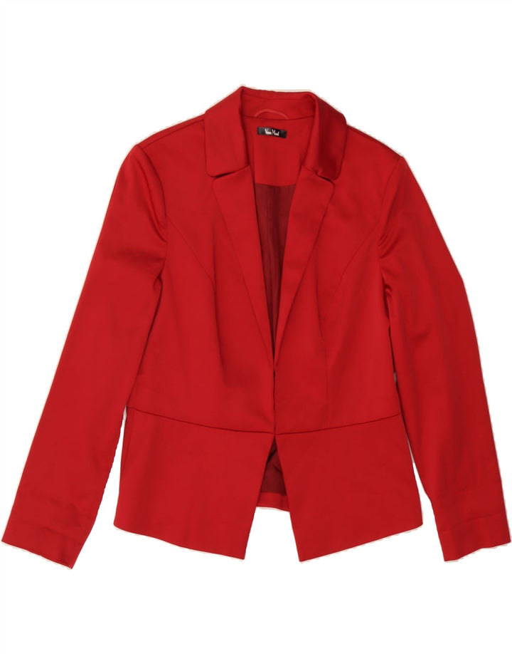 VERA MONT Womens 1 Button Blazer Jacket UK 16 Large  Red Polyester Vintage Vera Mont and Second-Hand Vera Mont from Messina Hembry 